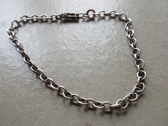 ANTIQUE OLD GERMAN STERLING SILVER RARE BOX CLASP CHARM BRACELET BELCHER CHAIN