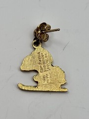 Vintage enamel Snoopy Flying Ace Ski Earrings Peanuts