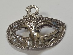 Sterling Silver ~ Mask Charm ~ RARE ONE! ~Nice DETAIL ~ Masquerade ~ Vintage