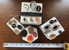 Vtg To Now Costume Jewelry Lot Cameos 21 Pieces Some Signed Carved Shell Germany
