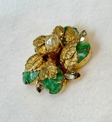 Vintage Signed Hobe 1965 Brooch And Earrings