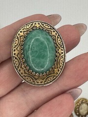 9 Piece Vintage Cameo Lot. Trinket Box, Florenza Brooch/pendant, W Germany