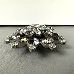 Vintage Juliana Brooch DeLizza & Elster Clear Rhinestone Snowflake #1296 READ!