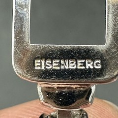 Vintage EISENBERG Silver-tone Clear Rhinestone Necklace Jewelry 16″ Adjustable