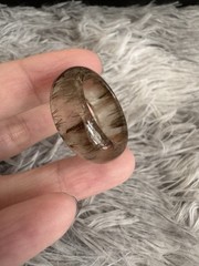 Natural brown rutilated quartz ring 19.6mm