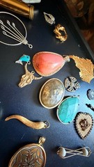 Vintage Assorted Mixed Media Jewelry Pendant Lot