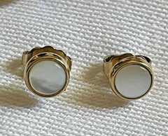 Vintage Lot of 4 Elegant Gold-Tone Earrings Various Colors Pierced Ears