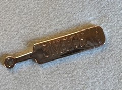 Vintage SNITCH Charm Pendant Marked Sterling But It’s Magnetic Silver Tone Bar