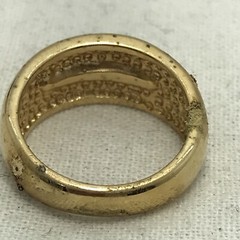 Vintage 18KT GE Gold Plated & Rhinestones in Bold Look Ring varied sizes