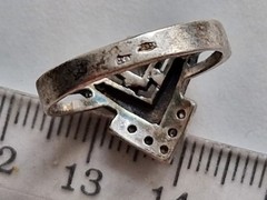 Vintage ring sterling silver 925 Size 8 Weight 3.1 g. Ukrainian jewelry.