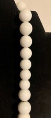 Pink & White Plastic Art Deco Bead Necklace Vintage