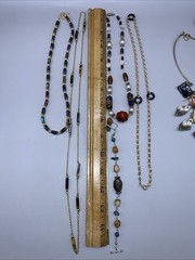 Neutral Vtg 17Pc Lot Jewelry Modern Tiger Eye Gems Gold Tone Christophe Poly