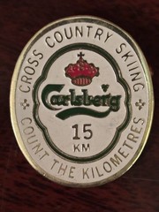 CARLSBERG Cross Country Skiing 15km + 25km PIN / BROOCH
