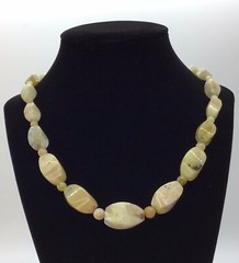 Vtg. Jay King Desert Rose Trading Yellow Stone Sterling Necklace