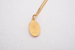 Vintage Gold Filled Mother Mary Religious Medal Necklace 17.75″