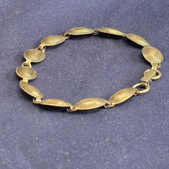 Vtg Sterling Silver Panel Bracelet 6.03g Fine Jewelry 7.25″ Fold Over