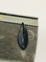 Vintage Panache Black Textured Leaf Earrings 14k GF Posts 7/8” Leaves New