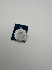 Vintage New Sterling Silver 25th Anniversary Pendant Charm Wedding Marriage