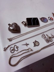 Collection Lot Amazing Vintage and Modern Sterling Silver Pendants #Decor – W8