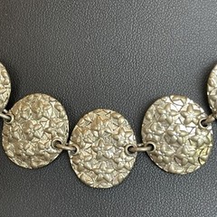 Vintage 1990’s Early 2000s Signed Stamped Sigrid Olsen Necklace Leather Toggle