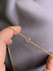 VINTAGE GOLD PLATED LONG TRI LONG GOLD CHAIN 33.5” 5.2MM