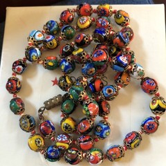 Vintage Murano Millefiori – Venetian Art Glass, Brass 26 in. Beautiful