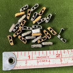 34 Vintage gold or silver toned clasp for necklaces.
