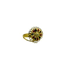 1.4g Antique Vintage Deco 18k Gold Filled Sterling Silver Filigree Ring S 4.25