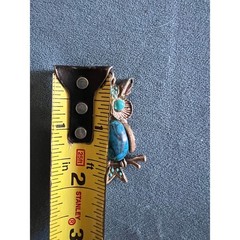 Vintage Owl Pendant Boho Retro Charm Blue Silver