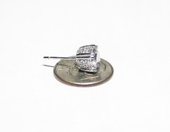 Pair 1.00ct TW Sterling Silver Unique CZ Stud Pierced Earrings