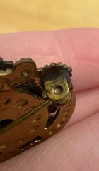 Antique Gold-Tone Pin Ornate 1.25″ Swirls Victorian Brooch Finely Detailed