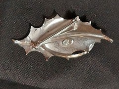 Star Art Brooch Holly Leaf 40’s -50’s Sterling