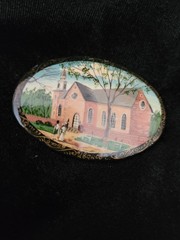 Vtg Hand Painted Limited Edition Brooch Made In Russia