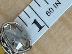 Smoky Gray Faceted Earrings/ Pierced Ears Only/ Silver Tone/ Measure .75 In