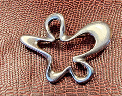 Georg Jensen Splash Brooch #321 – 4.5 cm  x  3.7 cm Sterling Silver 925 Denmark