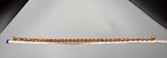HATTIE CARNEGIE Signed Orange AB UV GLOW Glass Bead Necklace VTG 17.75” 41g HTF