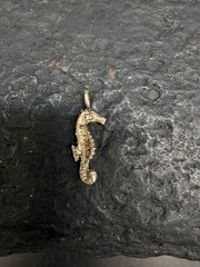 Vintage Sterling Silver Seahorse Nautical Estate Charm Pendant 925