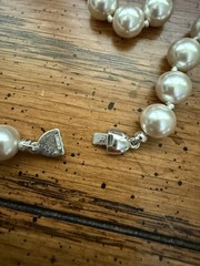 Monet Hand Knotted Glass Pearl Necklace 30″ Lot of 2 Vintage