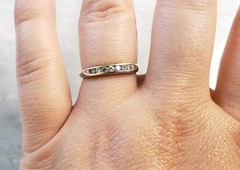 .21ctw Diamond EREV 14K Solid White Gold Band Ring ~ Size 6.5 ~ 2.4g ~ CS-4038