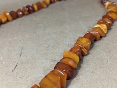 Antique Butterscotch Amber Beaded Necklace 110 Grams