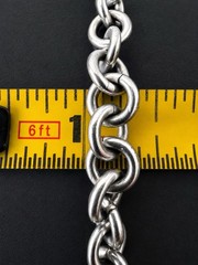 Luxury Vintage Mexico .925 Sterling Silver Heavy Rolo Link Chain Necklace 55 g