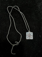 Ward Off Evil: Good Luck Charm / Sacred Amulet / Magic Occult Pendant / Rhodium