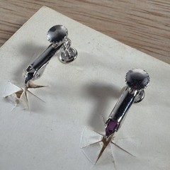 Richelieu Vintage Pearl Rhinestone Gold Clip On Signed Earrings
