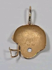14K Gold MIAMI HURRICANES Football Helmet Pendant 1994 Michael Anthony RARE VTG