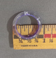 Vintage Hand Painted Lucite Resin Acrylic Ring – Size 7.5 – One of A Kind