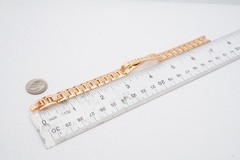 Vintage Bracelet Rose Gold Tone Rhinestone 7.5″
