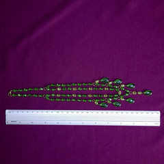 Green Glass Necklace 18″ Vintage Czech Beads Women’s Jewelry Art Deco Style