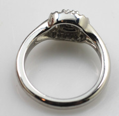 Sterling Silver 925 signed SUN Pave Diamond clear Cocktail Band Ring Size 6 3/4