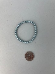 Vintage 90s Fresh Water cultured light blue/gray expandable pearl bracelet