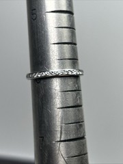 Art Deco Platinum Single Cut Diamond Eternity Wedding Band Ring